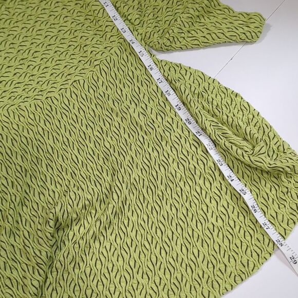 Habitat Top Womens Small Green Textured Knit Fit and Flare Tunic Art - Picture 9 of 9